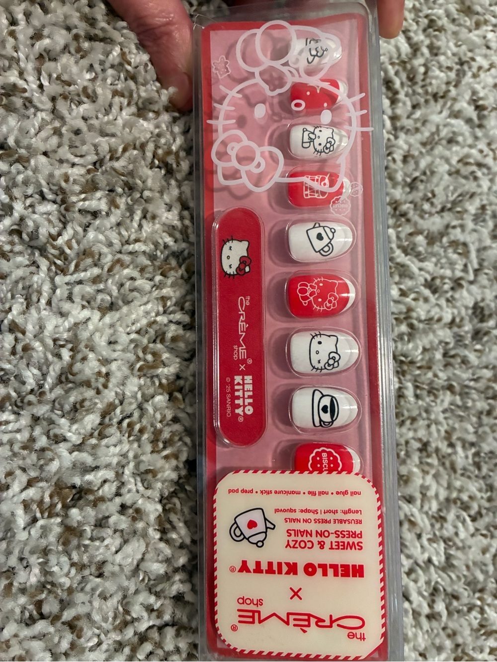 Hello Kitty Red & White Press-On Nails by The Crème Shop